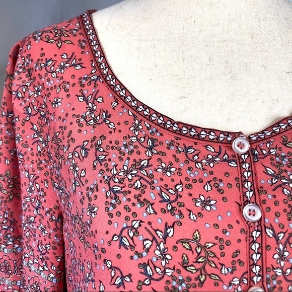 NWT Max Studio peach pink flowy blouse floral S - Picture 2 of 11